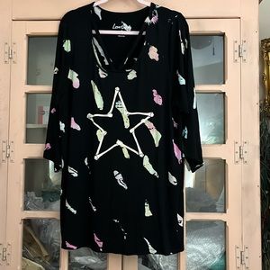 Love Sick by Torrid Tunic w/ V Neck w/ Strap Detail & 3/4 Sleeves